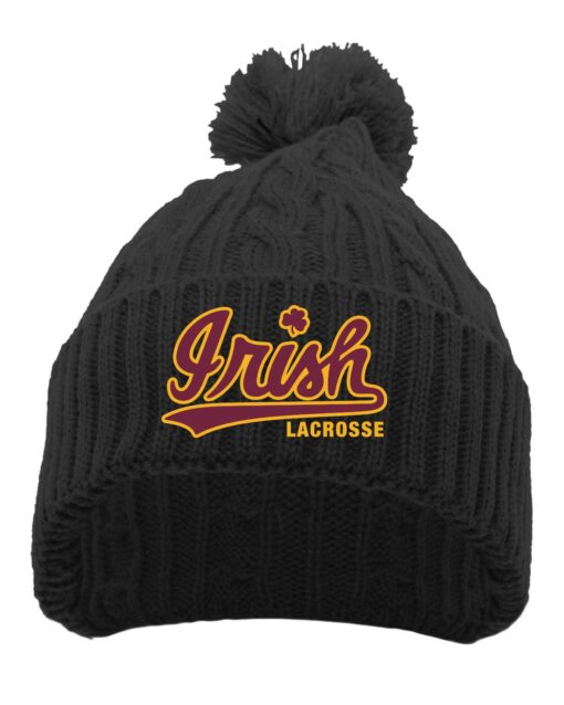 O'Dea Lacrosse Black Embroidered Pom Hat