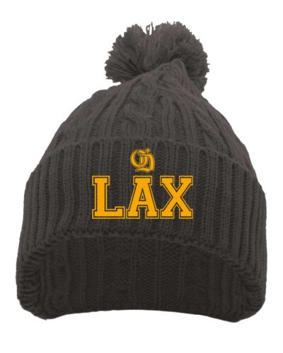 O'Dea Lacrosse Charcoal Embroidered Pom Hat