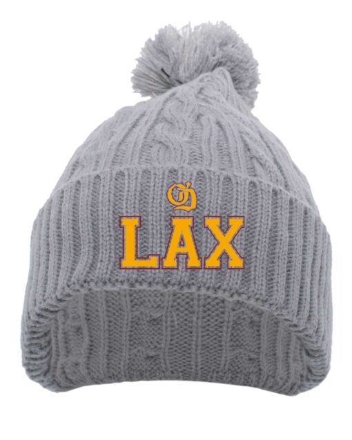 O'Dea Lacrosse Grey Embroidered Pom Hat